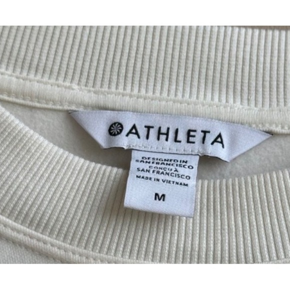 Athleta Triumph Hybrid Crewneck Sweatshirt,Magnolia White SIZE M  #986965 X0921H - Picture 3 of 6
